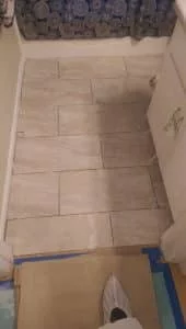 Replacing Floor Tile in a Tallahassee Master and Hall Bath 3 Tile Installation