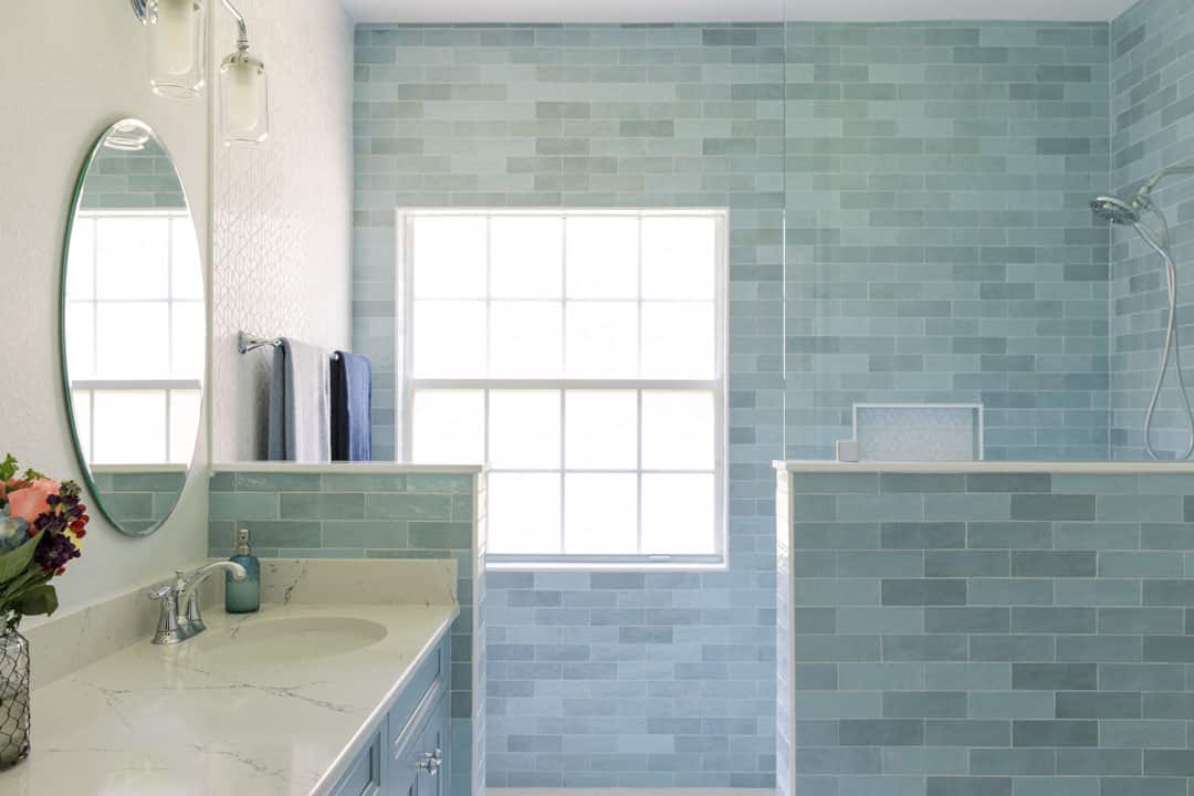 Remodeling for Retirement, primary bath with walk in shower and aging in place features