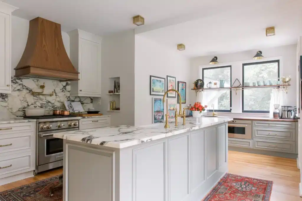 Home Improvements - kitchen with marble countertops. A dream kitchen