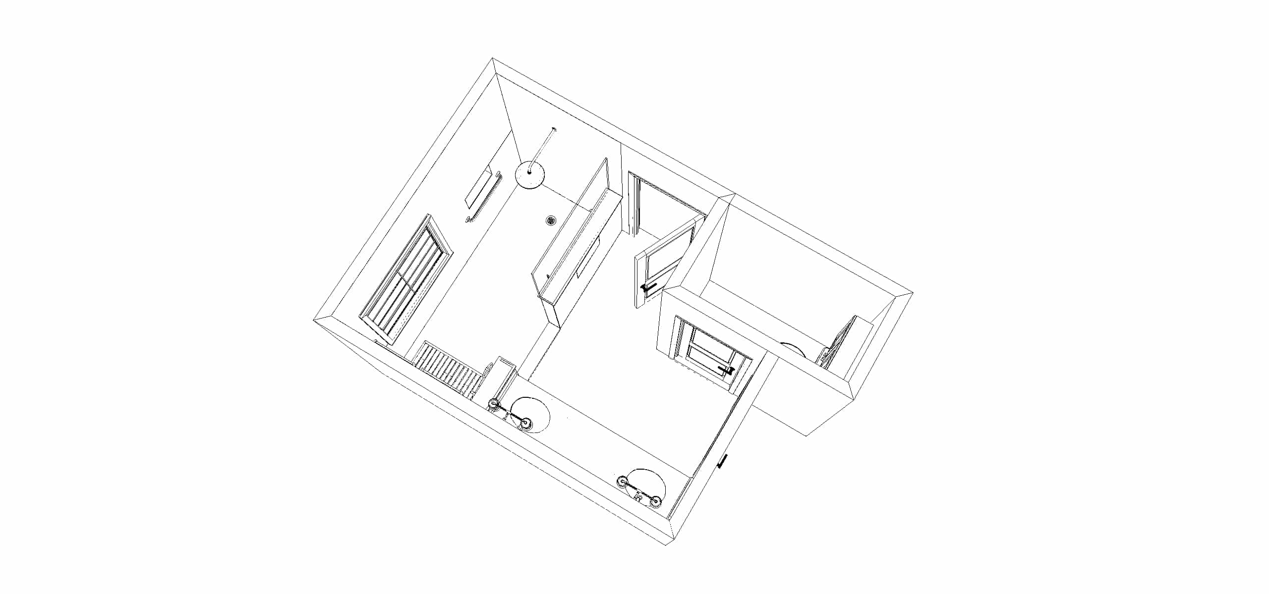 remodeling for retirement 3D rendering of master bathroom layout – Hughes Bath